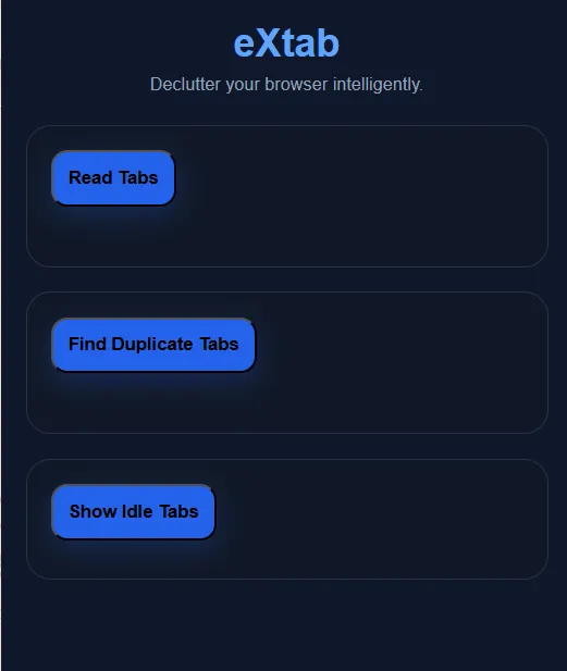 eXtab popup
