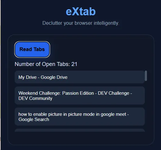 Read Tabs feature